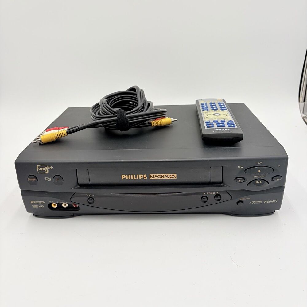 Philips Magnavox VRZ360AT02 VHS VCR 4 Head Hi-Fi Tested Working Remote